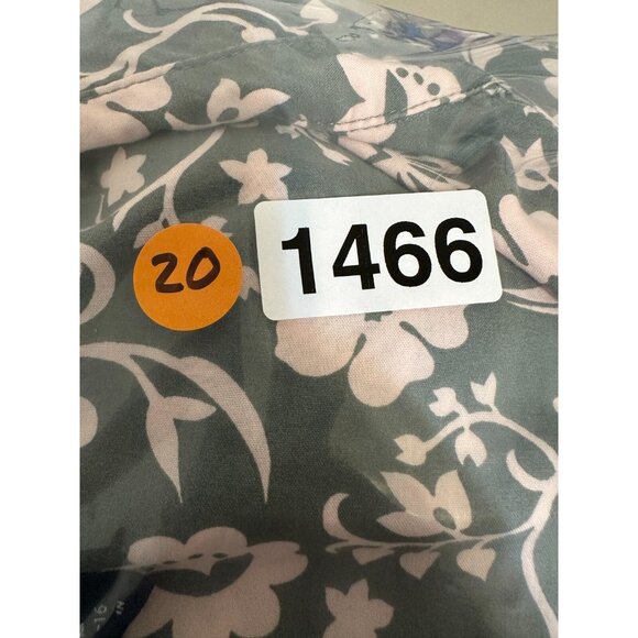 Lands End Woman Floral Top Sz L Aloha Hawaiian Travel Beachy Vacay Resort Casual - Picture 8 of 14